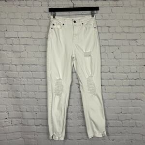 KANCAN - Haven Ultra High Rise Slim Straight Distressed Jeans